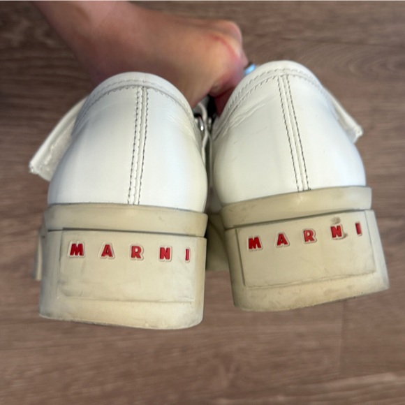 Marni White Pablo Mary Jane Ballerina Flats - Picture 6 of 11